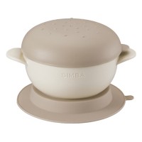 Simba美味漢堡吸盤碗(晨藍/栗粉/杏茶)