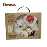 Simba有機喜悅禮盒(七分袖兔裝+打結帽+小圍兜+護手套+護腳套)
