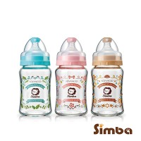 Simba蘿蔓晶鑽寬口玻璃小奶瓶180ml-新生專用